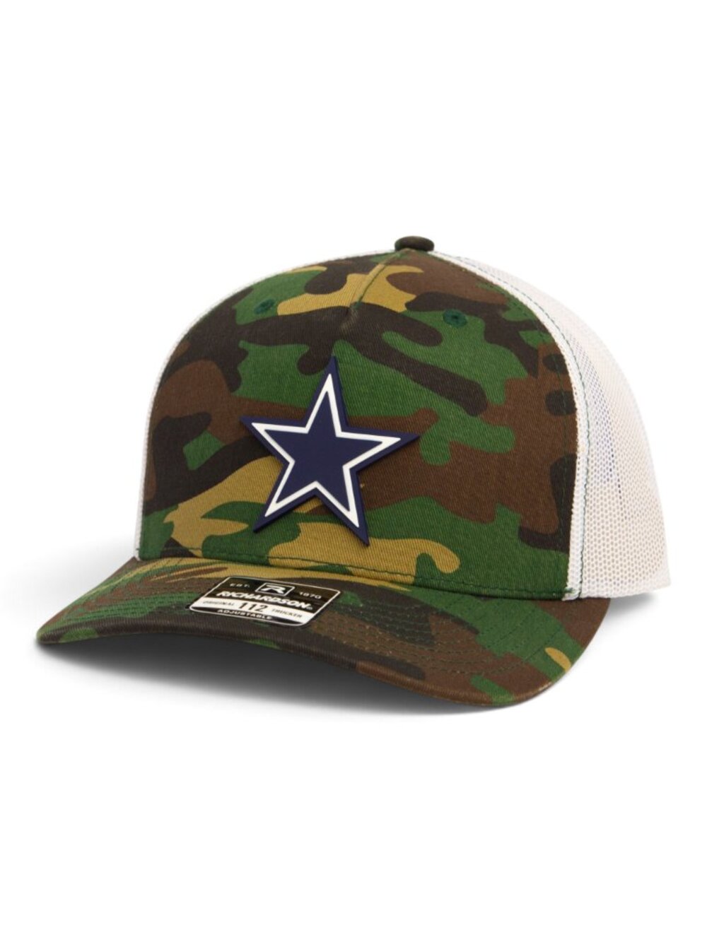 Dallas Cowboys 3D Snapback Trucker Hat- Army Camo/ White